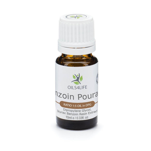 Benzoin pourable essential oil with resin pods – Oils4life resinoid aromatherapy oil