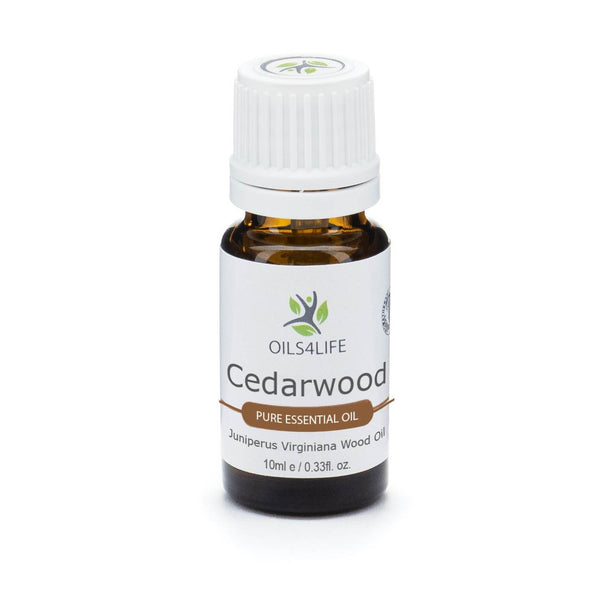 Cedarwood Virginian essential oil bottle with cedar cones – Oils4life pure Juniperus virginiana oil