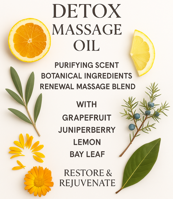 Detox Massage Oil, 100ml – Invigorating Citrus-Herbal Skincare Ritual