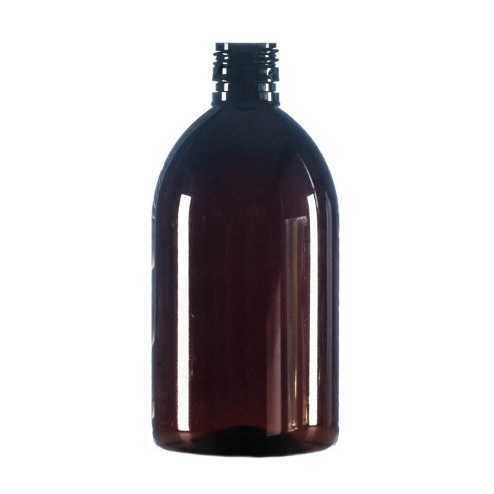 500ml Amber PET Pharma Sirop Bottle, 28mm ROPP Neck - Oils4Life