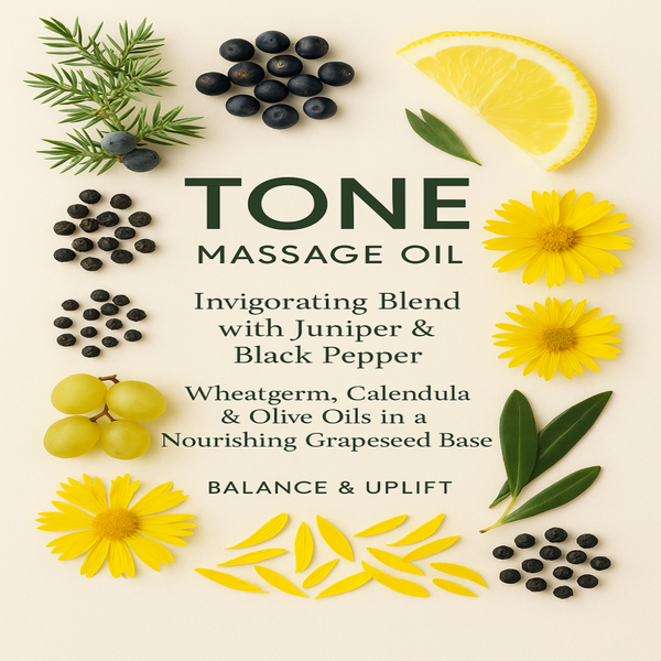 Tone Massage Oil, 100ml - Botanical Boost for Body & Mind